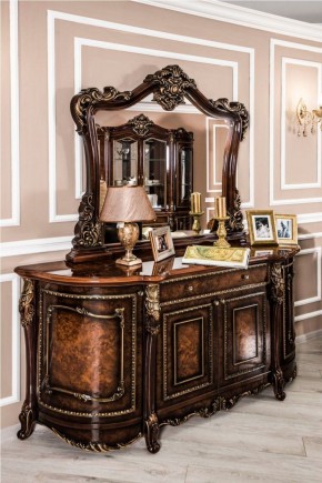 Комод Джоконда + зеркало (корень дуба глянец) в Муравленко - muravlenko.ok-mebel.com | фото 2