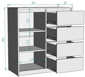 Комод Мальта K115 в Муравленко - muravlenko.ok-mebel.com | фото 2