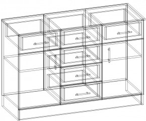 СОФИЯ Комод К1200 2Д (венге/дуб белфорт) в Муравленко - muravlenko.ok-mebel.com | фото 3