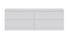 Комод Варма 4Д низкий с четырьмя выдвижными ящиками, цвет белый в Муравленко - muravlenko.ok-mebel.com | фото 2