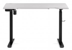 Компьютерный стол Маркос с механизмом подъема 120х75х75 белая шагрень / черный в Муравленко - muravlenko.ok-mebel.com | фото 3