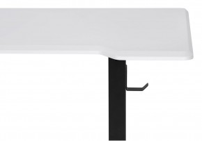 Компьютерный стол Маркос с механизмом подъема 140х80х75 белая шагрень / черный в Муравленко - muravlenko.ok-mebel.com | фото 6