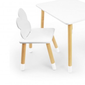 Комплект детской мебели стол и два стула Облачко (Белый/Белый/Береза) в Муравленко - muravlenko.ok-mebel.com | фото 2