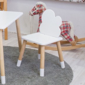Комплект детской мебели стол и два стула Облачко (Белый/Белый/Береза) в Муравленко - muravlenko.ok-mebel.com | фото 3