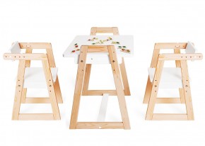 Комплект детской мебели стол и  два стула Я САМ "Лофт-Дуо" (Белый) в Муравленко - muravlenko.ok-mebel.com | фото 1