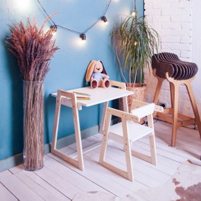 Комплект детской мебели стол и  два стула Я САМ "Лофт-Дуо" (Белый) в Муравленко - muravlenko.ok-mebel.com | фото 10