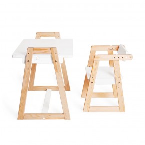 Комплект детской мебели стол и  два стула Я САМ "Лофт-Дуо" (Белый) в Муравленко - muravlenko.ok-mebel.com | фото 8