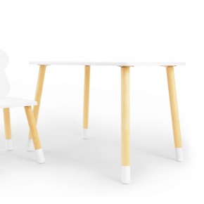 Комплект детской мебели стол и стул Мишутка (Белый/Белый/Береза) в Муравленко - muravlenko.ok-mebel.com | фото 2