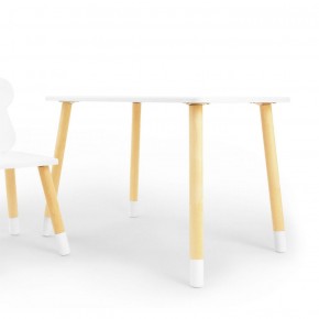 Комплект детской мебели стол и стул Звездочка (Белый/Белый/Береза) в Муравленко - muravlenko.ok-mebel.com | фото