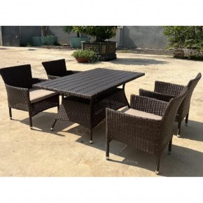 Комплект мебели из иск. ротанга AM-196B/T196 Brown 4Pcs (4+1) в Муравленко - muravlenko.ok-mebel.com | фото 3