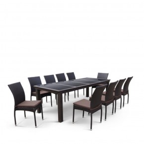 Комплект плетеной мебели T438/Y380A-W53 Brown (10+1) в Муравленко - muravlenko.ok-mebel.com | фото 3