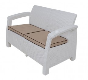 Комплект уличной мебели Yalta Premium Terrace Set (Ялта) белый (+подушки под спину) в Муравленко - muravlenko.ok-mebel.com | фото 2