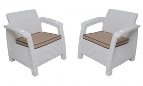 Комплект уличной мебели Yalta Premium Terrace Set (Ялта) белый (+подушки под спину) в Муравленко - muravlenko.ok-mebel.com | фото 4