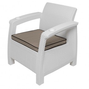 Комплект уличной мебели Yalta Premium Terrace Set (Ялта) белый (+подушки под спину) в Муравленко - muravlenko.ok-mebel.com | фото 7