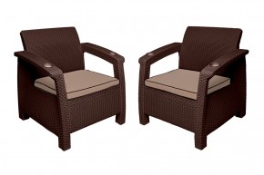 Комплект уличной мебели Yalta Premium Terrace Triple Set (Ялта) шоколадный (+подушки под спину) в Муравленко - muravlenko.ok-mebel.com | фото 6