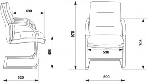 Кресло Бюрократ T-9927SL-LOW-V/BLACK в Муравленко - muravlenko.ok-mebel.com | фото 4