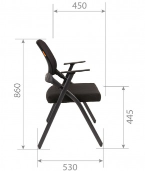 Кресло для посетителей CHAIRMAN NEXX (ткань стандарт черный/сетка DW-01) в Муравленко - muravlenko.ok-mebel.com | фото 7