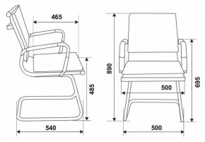 Кресло для посетителя Бюрократ CH-993-Low-V/grey серый в Муравленко - muravlenko.ok-mebel.com | фото 3