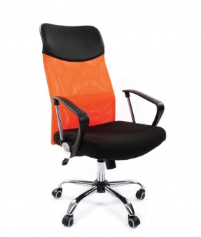 Кресло для руководителя CHAIRMAN 610 N (15-21 черный/сетка оранжевый) в Муравленко - muravlenko.ok-mebel.com | фото