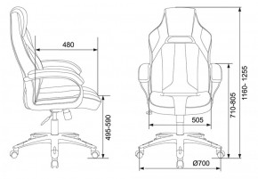 Кресло игровое Бюрократ VIKING 2 AERO RED черный/красный в Муравленко - muravlenko.ok-mebel.com | фото 4