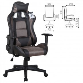 Кресло компьютерное BRABIX "GT Racer GM-100" (черное/коричневое) 531819 в Муравленко - muravlenko.ok-mebel.com | фото 2