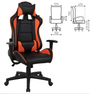 Кресло компьютерное BRABIX "GT Racer GM-100" (черное/оранжевое) 531925 в Муравленко - muravlenko.ok-mebel.com | фото 2