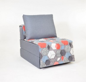 Кресло-кровать бескаркасное Харви (серый-геометрия слейт) в Муравленко - muravlenko.ok-mebel.com | фото