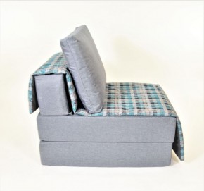 Кресло-кровать бескаркасное Харви (серый-квадро азур) в Муравленко - muravlenko.ok-mebel.com | фото 3