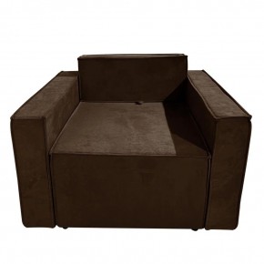 Кресло-кровать Принц КК1-ВК (велюр коричневый) в Муравленко - muravlenko.ok-mebel.com | фото 1