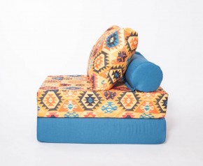 Кресло-кровать-пуф бескаркасное Прайм (мехико желтый-морская волна) в Муравленко - muravlenko.ok-mebel.com | фото 2