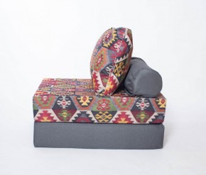 Кресло-кровать-пуф бескаркасное Прайм (мехико серый-графит) в Муравленко - muravlenko.ok-mebel.com | фото