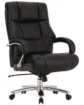 Кресло офисное BRABIX PREMIUM "Bomer HD-007" (рециклированная кожа, хром, черное) 531939 в Муравленко - muravlenko.ok-mebel.com | фото 1