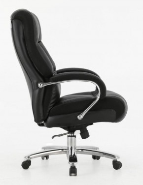 Кресло офисное BRABIX PREMIUM "Bomer HD-007" (рециклированная кожа, хром, черное) 531939 в Муравленко - muravlenko.ok-mebel.com | фото 3