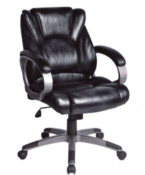 Кресло офисное BRABIX "Eldorado EX-504", экокожа, черное, 530874 в Муравленко - muravlenko.ok-mebel.com | фото 1