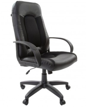 Кресло офисное BRABIX "Strike EX-525" (экокожа черная, ткань черная) 531381 в Муравленко - muravlenko.ok-mebel.com | фото