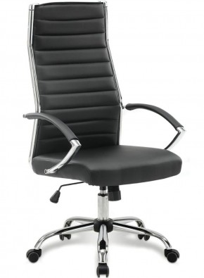 Кресло офисное BRABIX "Style EX-528", экокожа, хром, черное, 531947 в Муравленко - muravlenko.ok-mebel.com | фото