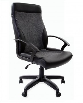 Кресло офисное BRABIX "Trust EX-535" (экокожа/черная/ткань серая) 531383 в Муравленко - muravlenko.ok-mebel.com | фото