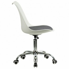 Кресло стул BRABIX "Eames MG-310 CH", хром, пластик белый, ткань серая, 532924 в Муравленко - muravlenko.ok-mebel.com | фото 3