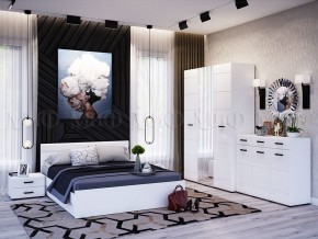НЭНСИ NEW Кровать 1,4 м (Белый глянец холодный/Белый) в Муравленко - muravlenko.ok-mebel.com | фото 2