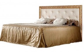 Кровать 2-х спальная (1,4 м) Тиффани штрих-лак/золото с мягким изголовьем (ТФКР140-2) в Муравленко - muravlenko.ok-mebel.com | фото