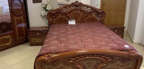 Кровать 2-х спальная 1400*2000 Роза, без основания (01.114) орех в Муравленко - muravlenko.ok-mebel.com | фото