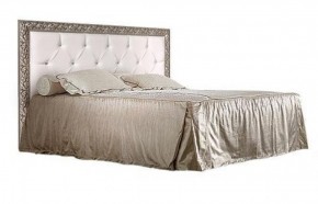 Кровать 2-х спальная(1,6 м)Тиффани Premium черная/серебро с мягким элементом со стразами с подъемным механизмом (ТФКР-2[3][7](П) в Муравленко - muravlenko.ok-mebel.com | фото