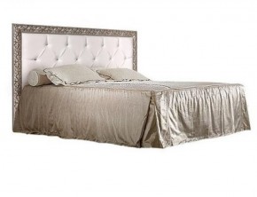 Кровать 2-х спальная (1,6 м) Тиффани штрих-лак/серебро с мягким изголовьем (ТФКР-2) в Муравленко - muravlenko.ok-mebel.com | фото
