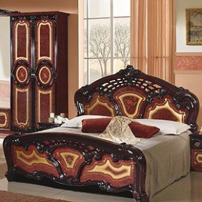 Кровать 2-х спальная 1800*2000 Роза, без основания (01.118) могано в Муравленко - muravlenko.ok-mebel.com | фото