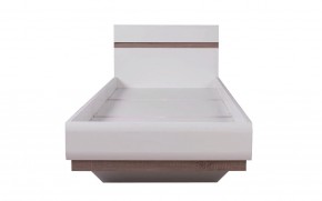 Кровать 90/TYP 90, LINATE ,цвет белый/сонома трюфель в Муравленко - muravlenko.ok-mebel.com | фото 3