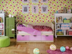 Кровать Бабочки (Сиреневый металлик) 1600 в Муравленко - muravlenko.ok-mebel.com | фото