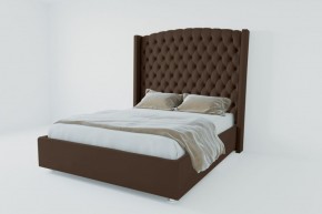 Кровать Берлин ЛЮКС с ПМ 1200 (экокожа коричневая) в Муравленко - muravlenko.ok-mebel.com | фото 2