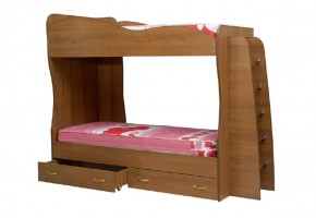 Кровать детская 2-х ярусная Юниор-1 (800*2000) ЛДСП в Муравленко - muravlenko.ok-mebel.com | фото