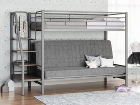 Кровать двухъярусная с диваном "Мадлен-3" (Серый/Серый) в Муравленко - muravlenko.ok-mebel.com | фото
