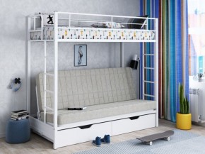 Кровать двухъярусная с диваном "Мадлен-ЯЯ" с ящиками в Муравленко - muravlenko.ok-mebel.com | фото
